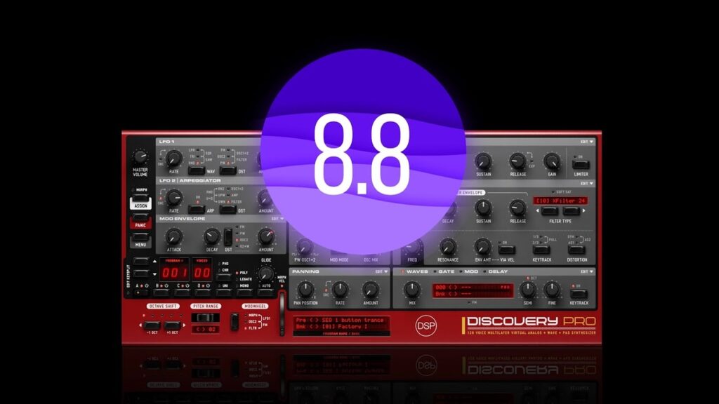 discoDSP updates Discovery Pro synthesizer to v8.8