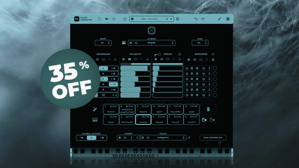 Chord Generator MIDI plugin by Mario Nieto on sale for $19 USD