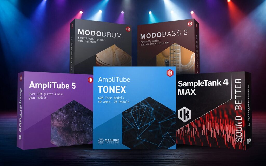 Get 5 of IK Multimedia's most popular software titles for only $49.99 each
