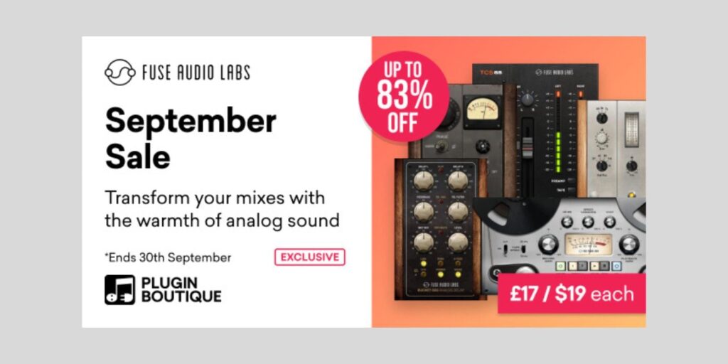 Huge sale on Fuse Audio Labs plugins at Plugin Boutique - big discount (LIMITED TIME)