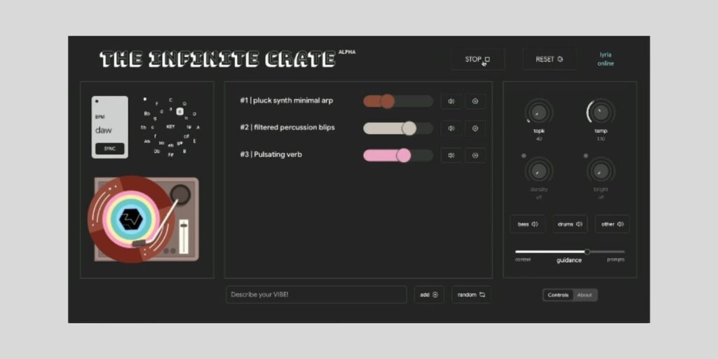 The Infinite Crate (Alpha): Lyria RealTime
