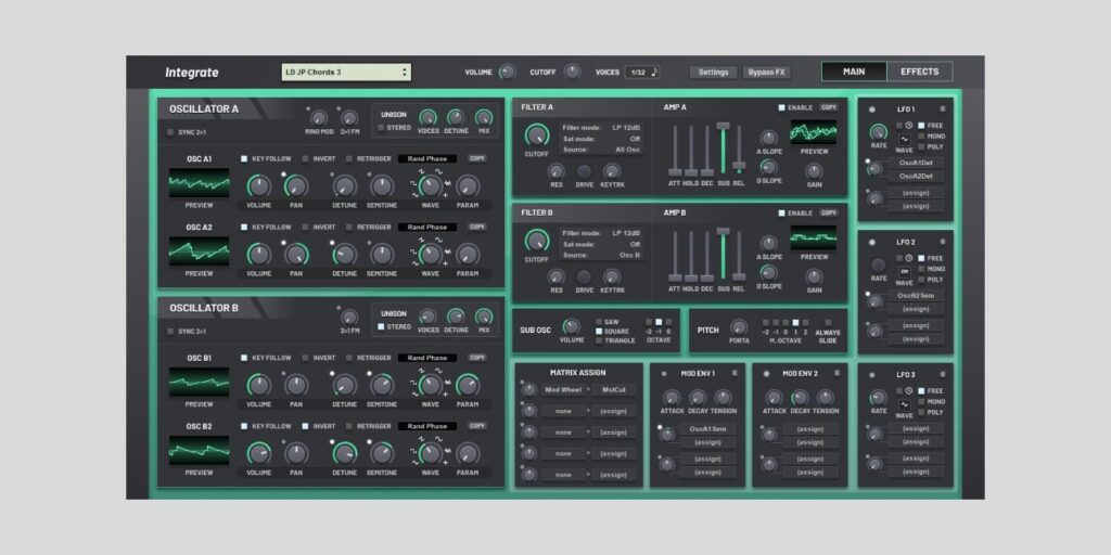 nakst Integrate virtual analog synthesizer for Windows and Linux is now FREE Nakst Integrate