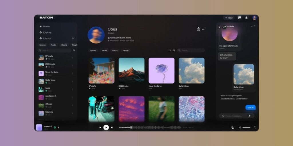 Baton is a FREE iOS app to help you collaborate and organize your unfinished music Baton