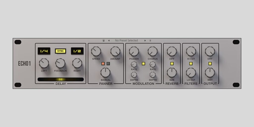 voidDSP releases Echo1, a FREE stereo delay plugin with modulation Echo1