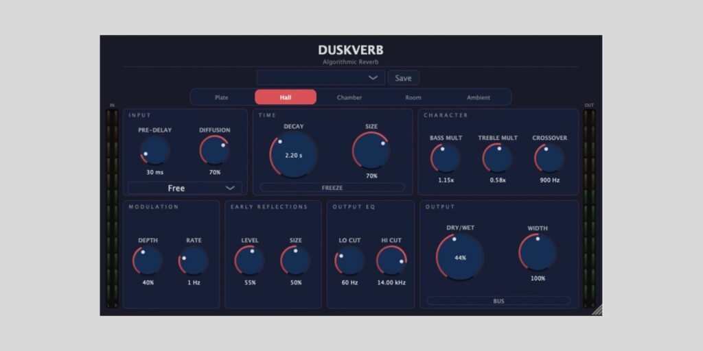 Dusk Audio releases DuskVerb, a FREE algorithmic reverb plugin Dusk Audio DuskVerb