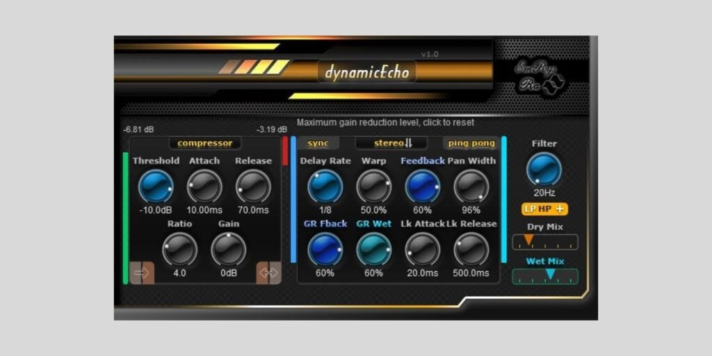 SaschArt releases DynamicEchoFree, a FREE dynamic delay plugin for macOS and Windows