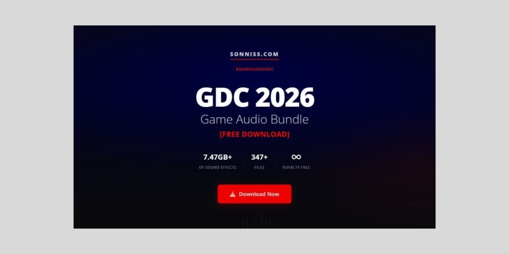 Sonniss releases the GDC 2026 game design bundle for FREE (7+ GB) Get Sonniss GDC 2026 game design bundle (7.47GB+) for FREE