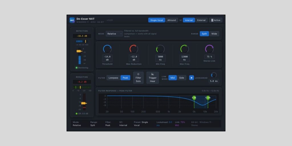 Subhankardas releases De-Esser NXT, a FREE de-esser plugin for Windows 11 Subhankardas releases De-Esser NXT, a FREE de-esser plugin for Windows 11