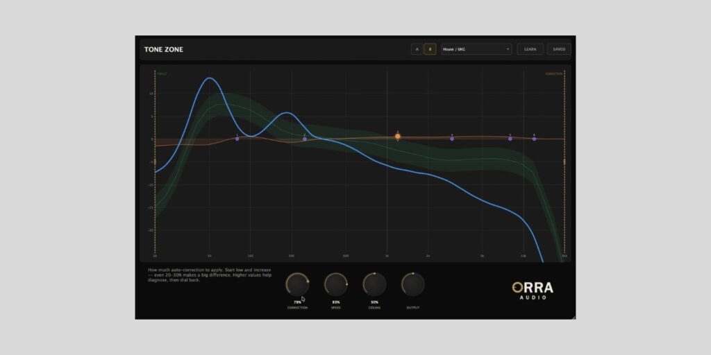 Orra Audio releases Tone Zone, a FREE tonal curve corrector plugin Orra Audio Tone Zone