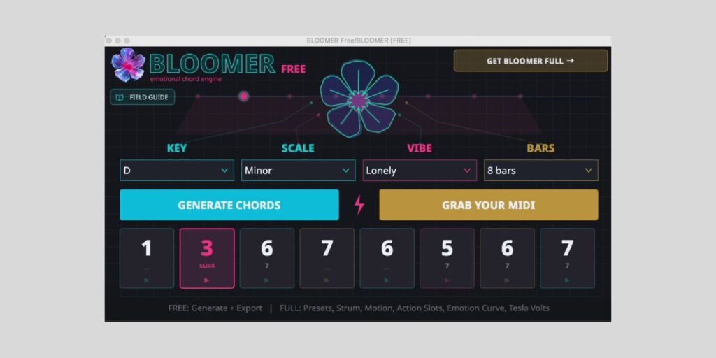 The Freequency releases Bloomer Free, an emotional chord engine for macOS and Windows