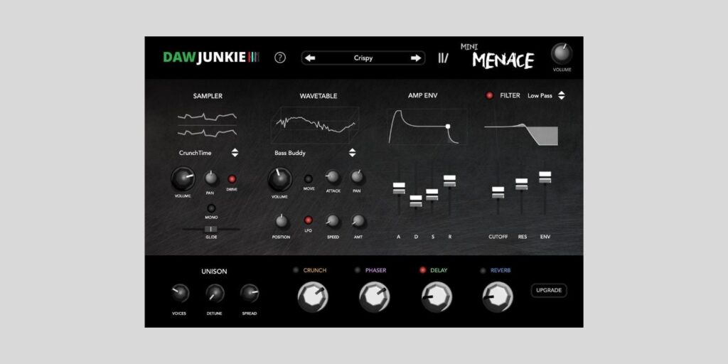 DAWJunkie releases Mini-Menace, a FREE MicroBrute-based synth DAWJunkie releases Mini-Menace, a FREE MicroBrute-based synth for macOS and Windows