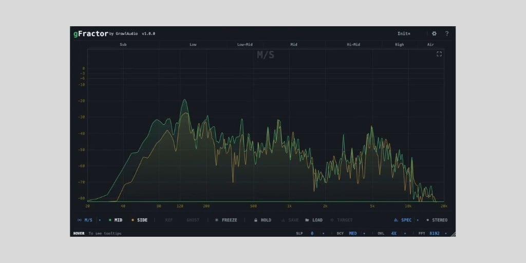 Growl Audio releases gFractor, a FREE spectrum analyzer plugin Growl Audio gFractor