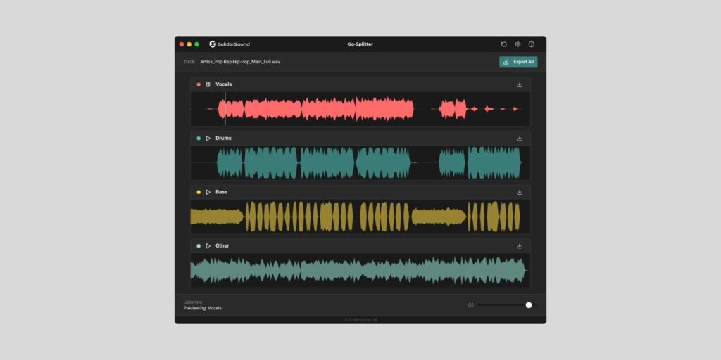 SoliderSound releases Go-Splitter, a FREE stem separation app for macOS and Windows SoliderSound releases Go-Splitter, a FREE stem separation app for macOS and Windows