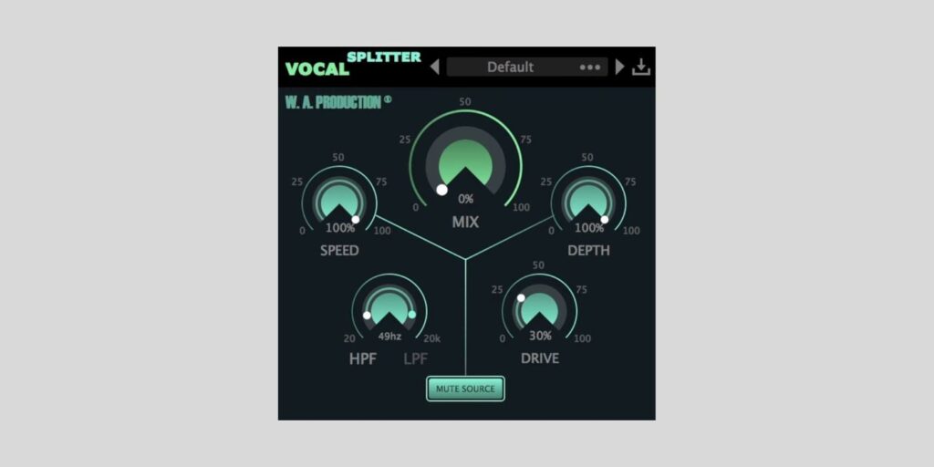 W.A. Production offers the Vocal Splitter plugin for FREE for a limited time Vocal Splitter