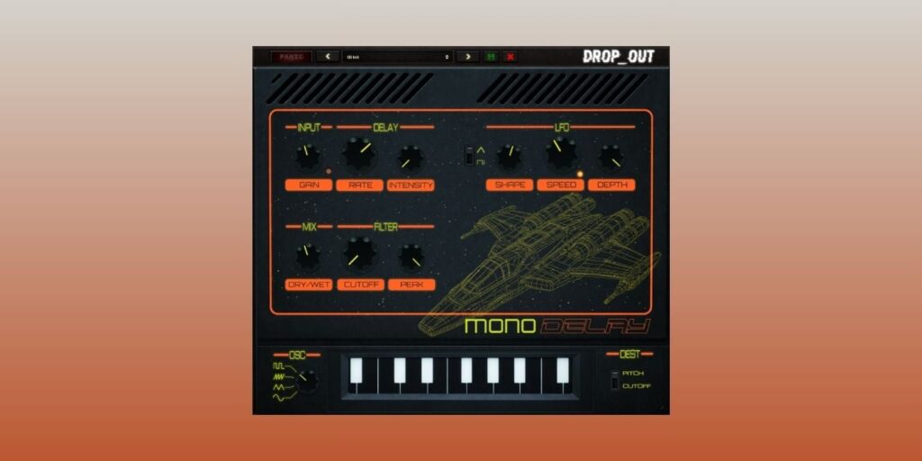 drop_out audio launches MonoDelay lo-fi delay plugin (INTRO OFFER) MonoDelay