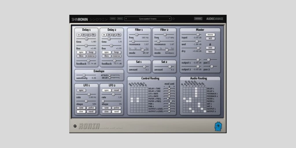 Audio Damage reboots the classic FREE ShinRonin modular filter/delay plugin Audio Damage reboots an old classic with the FREE ShinRonin modular filter/delay plugin