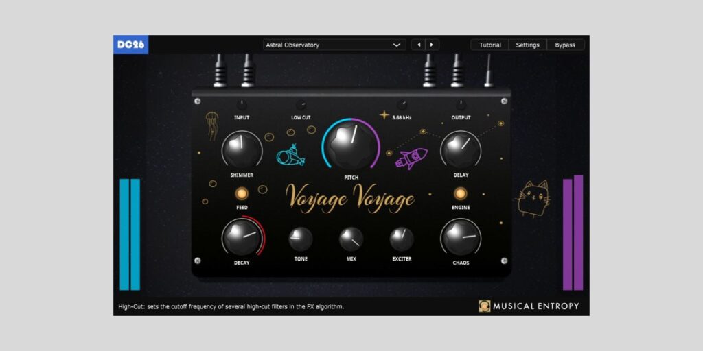 Musical Entropy releases Voyage Voyage, a FREE shimmer reverb Voyage Voyage