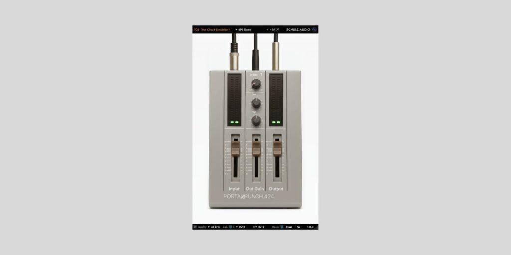 Schulz Audio offers Portacrunch 424 cassette gain-stage plugin for FREE Schulz Portacrunch 424