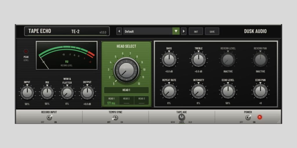 Dusk Audio releases Tape Echo 2, a FREE Space Echo-style delay plugin Tape Echo 2
