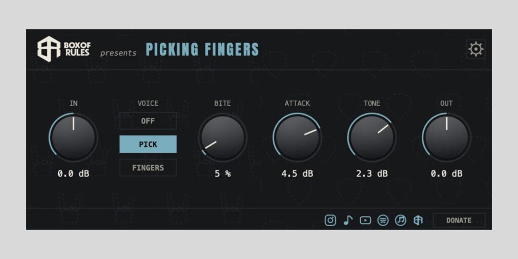 Picking Fingers is a FREE plugin for changing bass pick and finger tone Picking Fingers