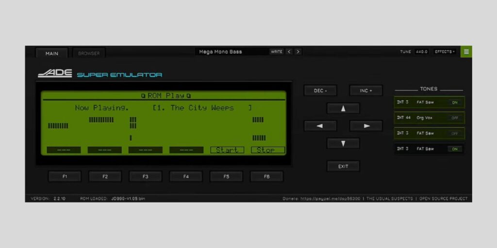 The Usual Suspects JADE: a FREE Roland JD-990 simulator (alpha) JADE